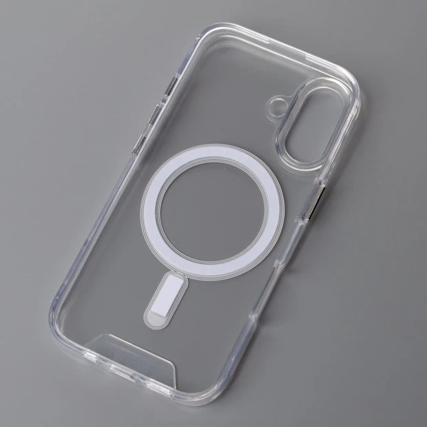 Силіконовий чохол Space Case MagSafe для Apple iPhone 16 (прозорий)