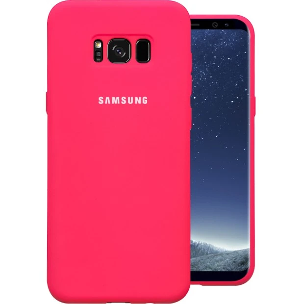 Силикон Original 360 Case Logo Samsung Galaxy S8 Plus (Малиновый)