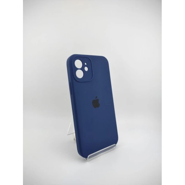 Оригінальний силіконовий чохол RoundCam для Apple iPhone 12 (32) глибокого темно-синього кольору