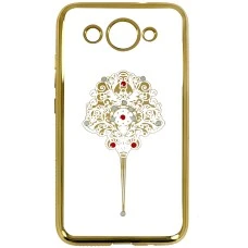 Силикон Kingxbar Diamond Huawei Y3 2017 (Заколка, Золотой)