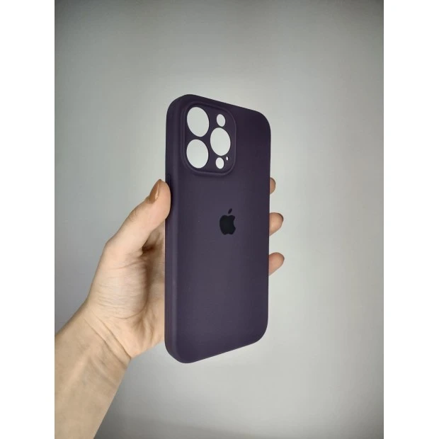 Силіконовий оригінальний чохол RoundCam для Apple iPhone 14 Pro Max (баклажановий)
