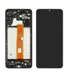 Дисплей для Samsung A047F Galaxy A04S (2022) с чёрным тачскрином и корпусной рам..