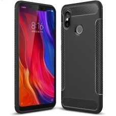 Силикон Soft Carbon Xiaomi Mi8 (Чёрный)