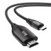 Кабель Hoco UA16 (Type-C - HDMI) (2m) 4K (Тёмно-серый) Кабель Hoco UA16 (Type-C - HDMI) (2m) 4K (Тёмно-серый)