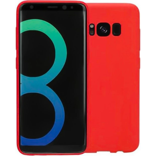 Силиконовый чехол SMTT Samsung Galaxy S8 (Красный)