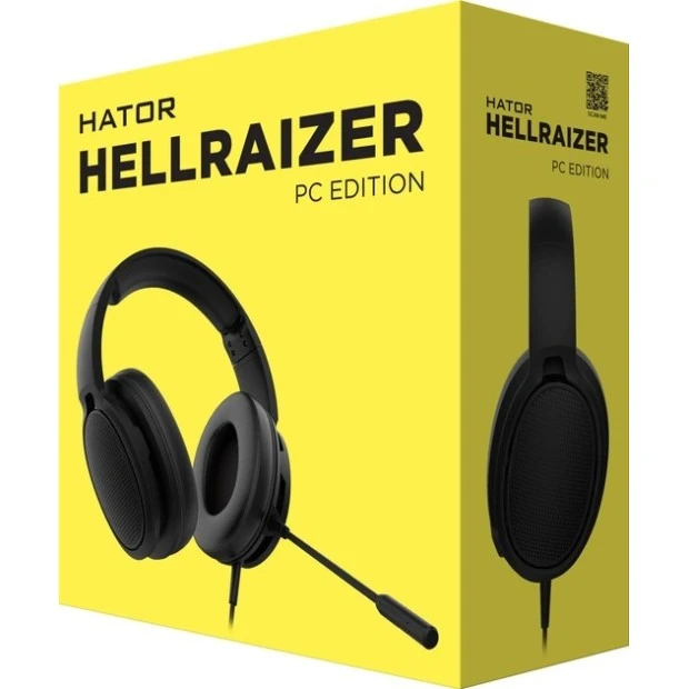 Проводные накладные наушники-гарнитура Hator Hellraizer (Black) (HTA-803)