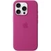 Чохол Silicone Case with MagSafe для Apple iPhone 16 Pro (фуксія)