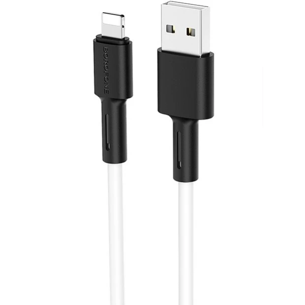 USB кабель Borofone BX31 Silicone (Lightning) (Белый)