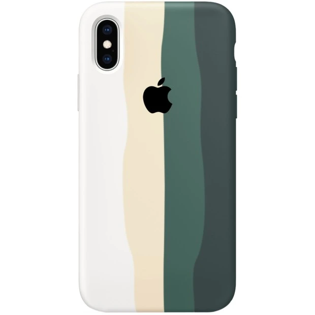 Силикон Rainbow Case Apple iPhone X / XS (Green)