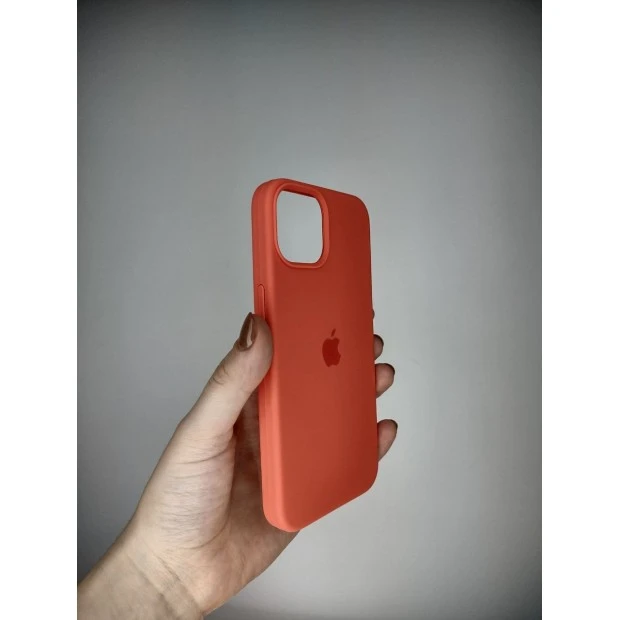 Силіконовий оригінальний чохол круглої форми Apple для iPhone 14 (рожевий цитрус)