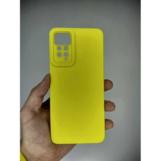 Силикон Original Xiaomi Redmi Note 11 Pro (ShutCam) (Лимонный)