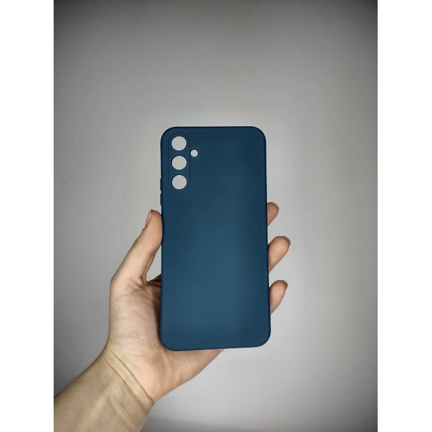 Силіконовий оригінальний 360 чохол для Samsung A34 (ShutCam) (Темно-блакитний)