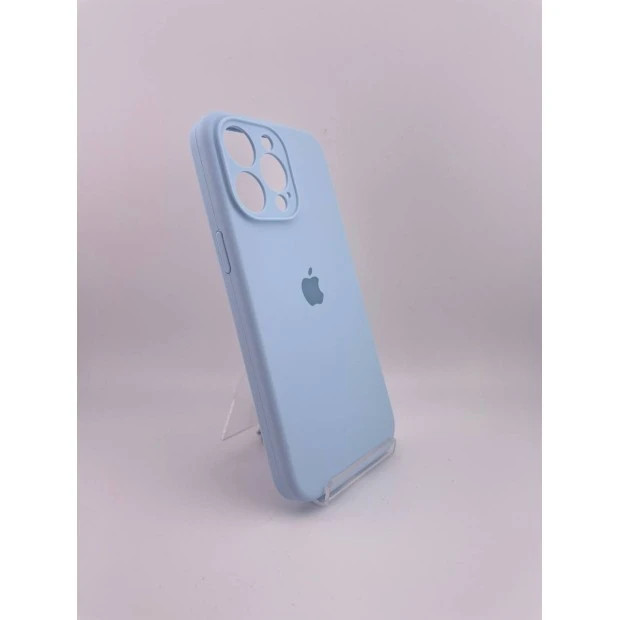 Силіконовий оригінальний чохол RoundCam для Apple iPhone 15 Pro Max (53) небесно-блакитний.
