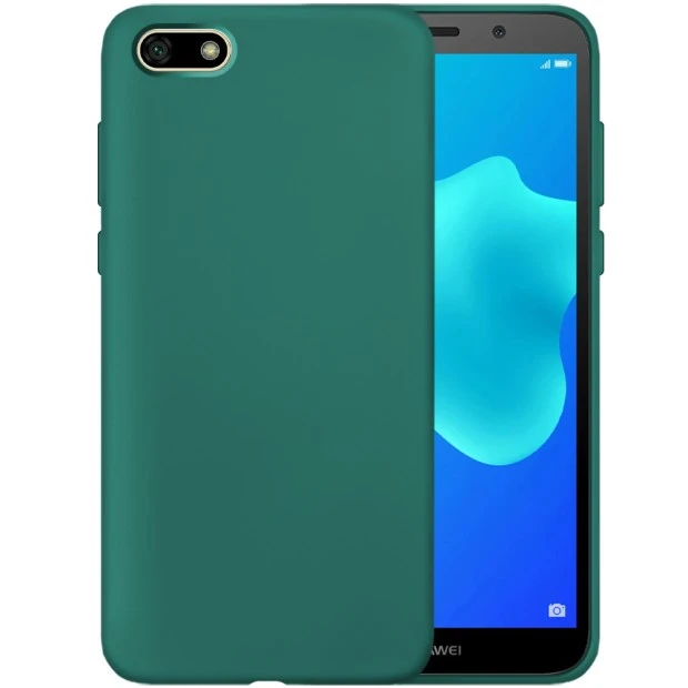 Силіконовий оригінальний чохол 360 для Huawei Y5 Prime (2018) (Темно-зелений)