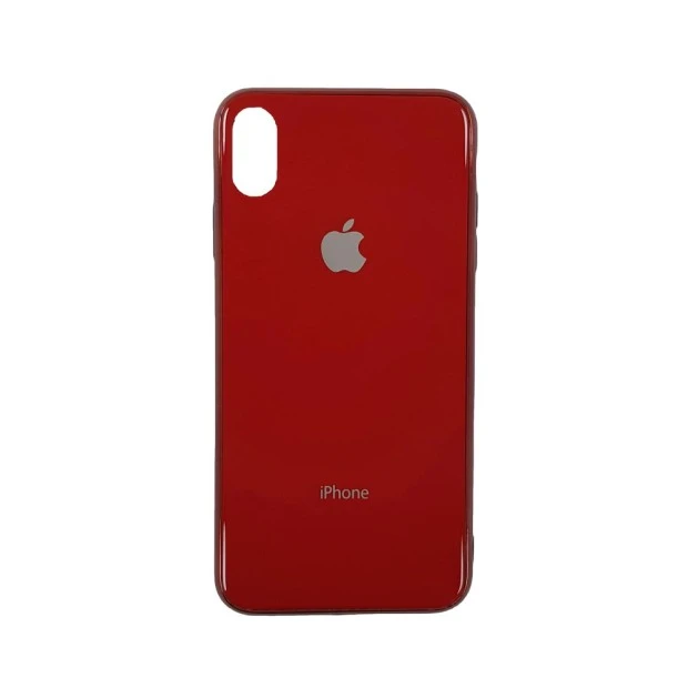 Накладка Premium Glass Case Apple iPhone XS Max (красный)