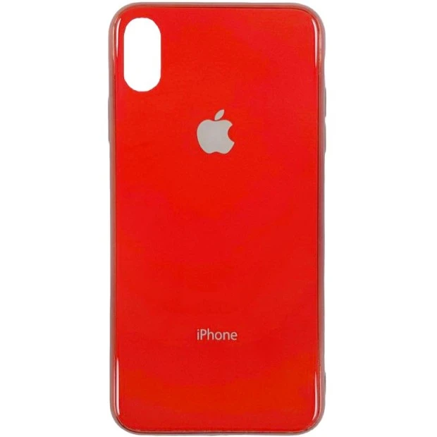 Накладка Premium Glass Case Apple iPhone XS Max (красный)