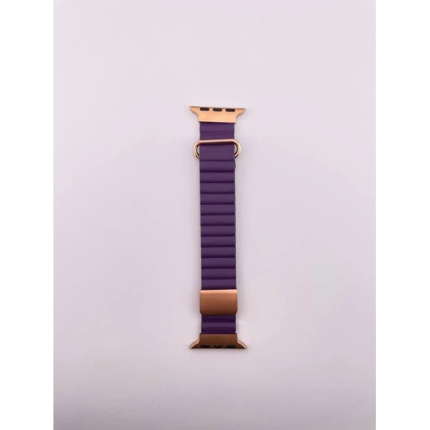 Ремінець Apple Watch зі шкіри кольору пурпурний, розмір 38  /  40  /  41 мм.