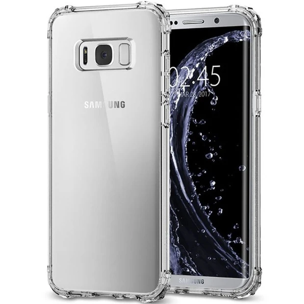 Силиконовый чехол 6D Samsung Galaxy S8 Plus (Прозрачный)