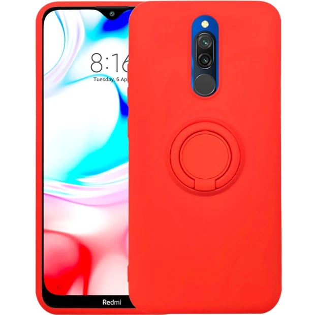 Чехол Ring Silicone Case Xiaomi Redmi 8 (Красный)