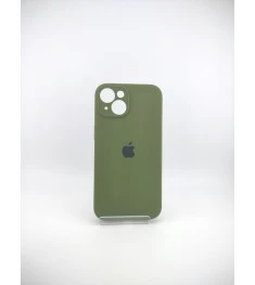 Силіконовий оригінальний чохол RoundCam для Apple iPhone 14 (46) глибокий зелени..