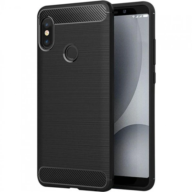 Силиконовый чехол Polished Carbon Xiaomi Redmi Note 7 (Черный)