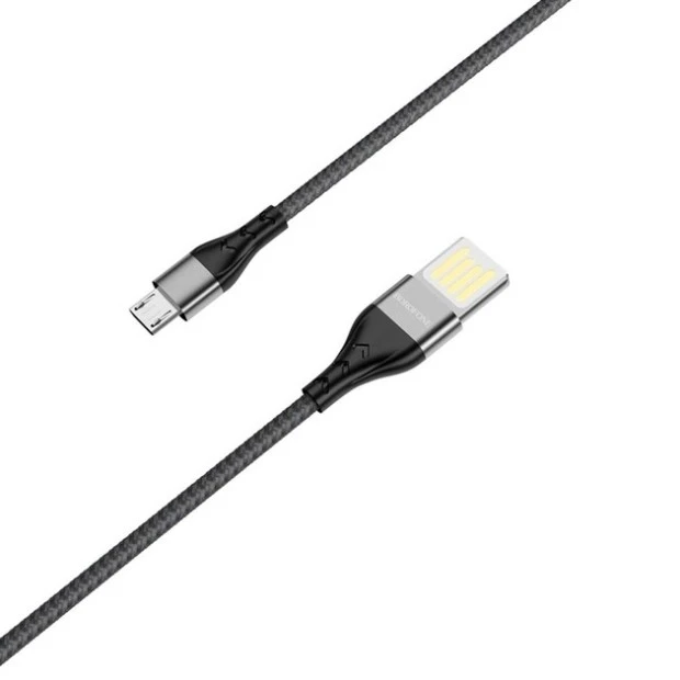 USB-кабель Borofone BU11 2.4A (1.2 м) (MicroUSB) (Чорний)