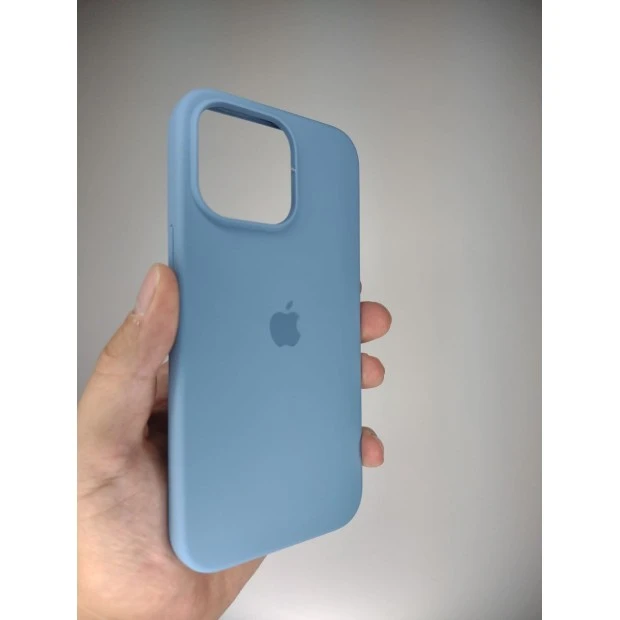 Силикон Original Round Case Apple iPhone 15 Pro Max (37) Azure