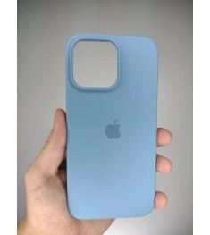 Силіконовий оригінальний чохол Round Case для Apple iPhone 15 Pro Max (37) Azure..