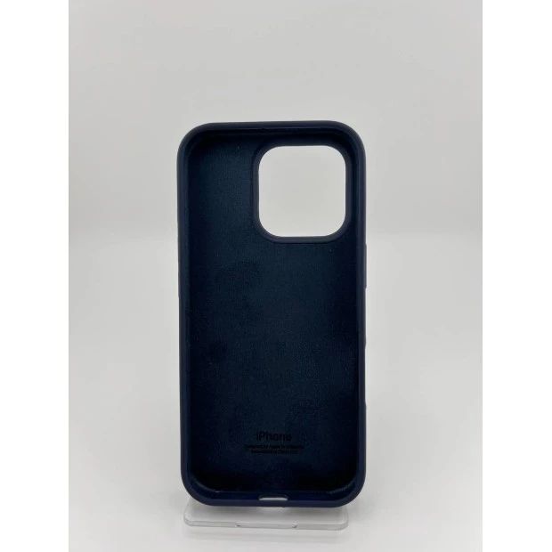 Силіконовий оригінальний чохол-кейс для Apple iPhone 16 Pro (09) Midnight Blue