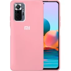 Силікон Original 360 Case Logo Xiaomi Redmi Note 10 Pro / Note 10 Pro Max (Рожевий)