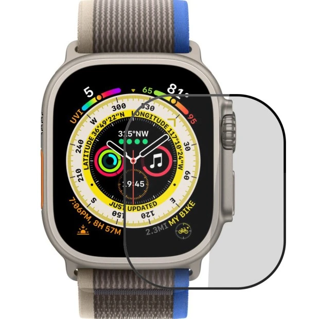 Захисне скло 5D Ceramic для Apple Watch 49mm Чорне