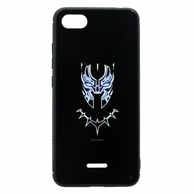 Накладка Luminous Glass Case Xiaomi Redmi 6A (Black Panther)