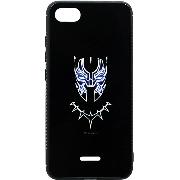 Накладка Luminous Glass Case Xiaomi Redmi 6A (Black Panther)