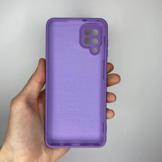 Силикон Original 360 Case Samsung Galaxy A12 (ShutCam) (Лавандовый)