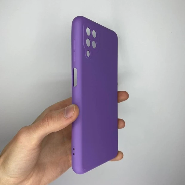 Силикон Original 360 Case Samsung Galaxy A12 (ShutCam) (Лавандовый)