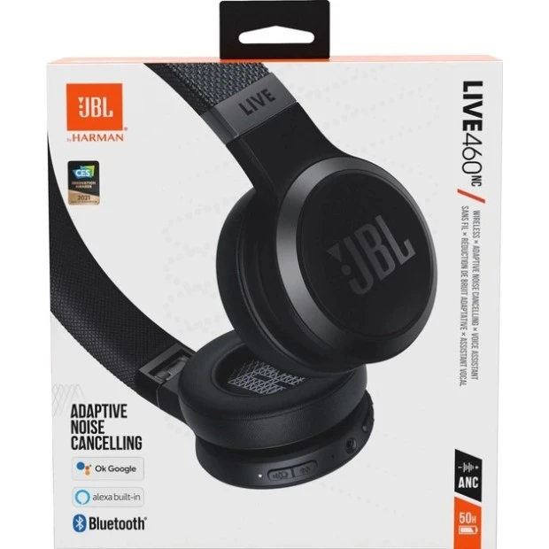 Беспроводные накладные наушники-гарнитура JBL Live 460NC (Чёрный)