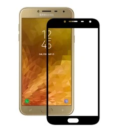 Защитное стекло Samsung Galaxy J4 (2018) J400 Black (Клей)
