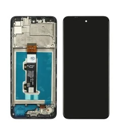 Дисплей для Motorola E40 с чёрным тачскрином и корпусной рамкой