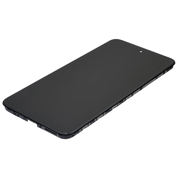 Дисплей для Motorola E40 с чёрным тачскрином и корпусной рамкой