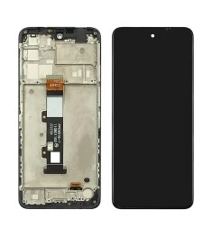 Дисплей для Motorola G22 с чёрным тачскрином и корпусной рамкой