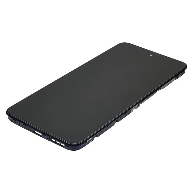 Дисплей для Motorola G22 с чёрным тачскрином и корпусной рамкой
