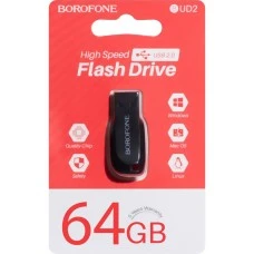 USB флеш-накопитель Borofone Drive UD2 64Gb (Чёрный)