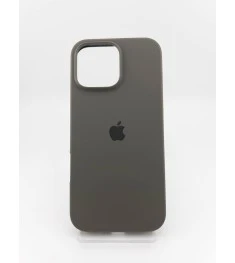 Силіконовий оригінальний круглий чохол для Apple iPhone 16 Pro Max (19) темно-сі..