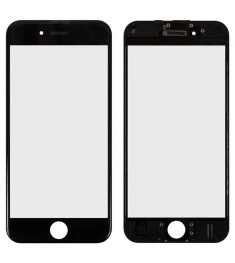 Стекло дисплея Apple iPhone 6s Black + Frame + OCA (AAA)