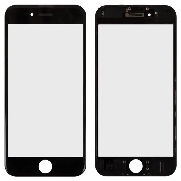 Защитное стекло для дисплея Apple iPhone 6s Black + Frame + OCA (AAA)