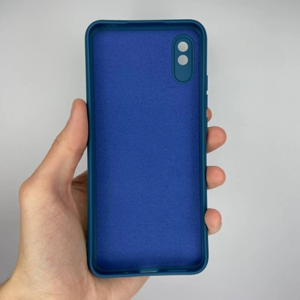 Силіконовий Original 360 чохол для Xiaomi Redmi 9A (ShutCam) (Темно-блакитний)