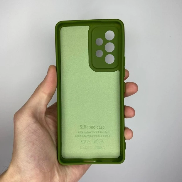 Силіконовий оригінальний 360-чохол для Samsung Galaxy A53 (ShutCam) (Хакі)