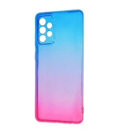 Силикон Gradient Design Samsung Galaxy A72 (2021) (Сине-розовый)