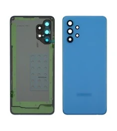Задняя крышка для Samsung A325 Galaxy A32 (2021) Awesome Blue голубая со стеклом..