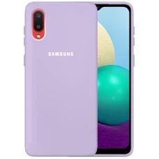 Силикон Original 360 Case Logo Samsung Galaxy A02 (2021) (Фиалковый)